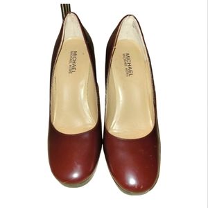 MICHAEL Michael Kors Hamilton Platform Pumps Size 7 Wine Color